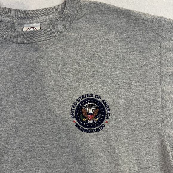 VTG United States Washington DC Seal Shirt Mens L Delta Pro Weight America Tee - Picture 2 of 9